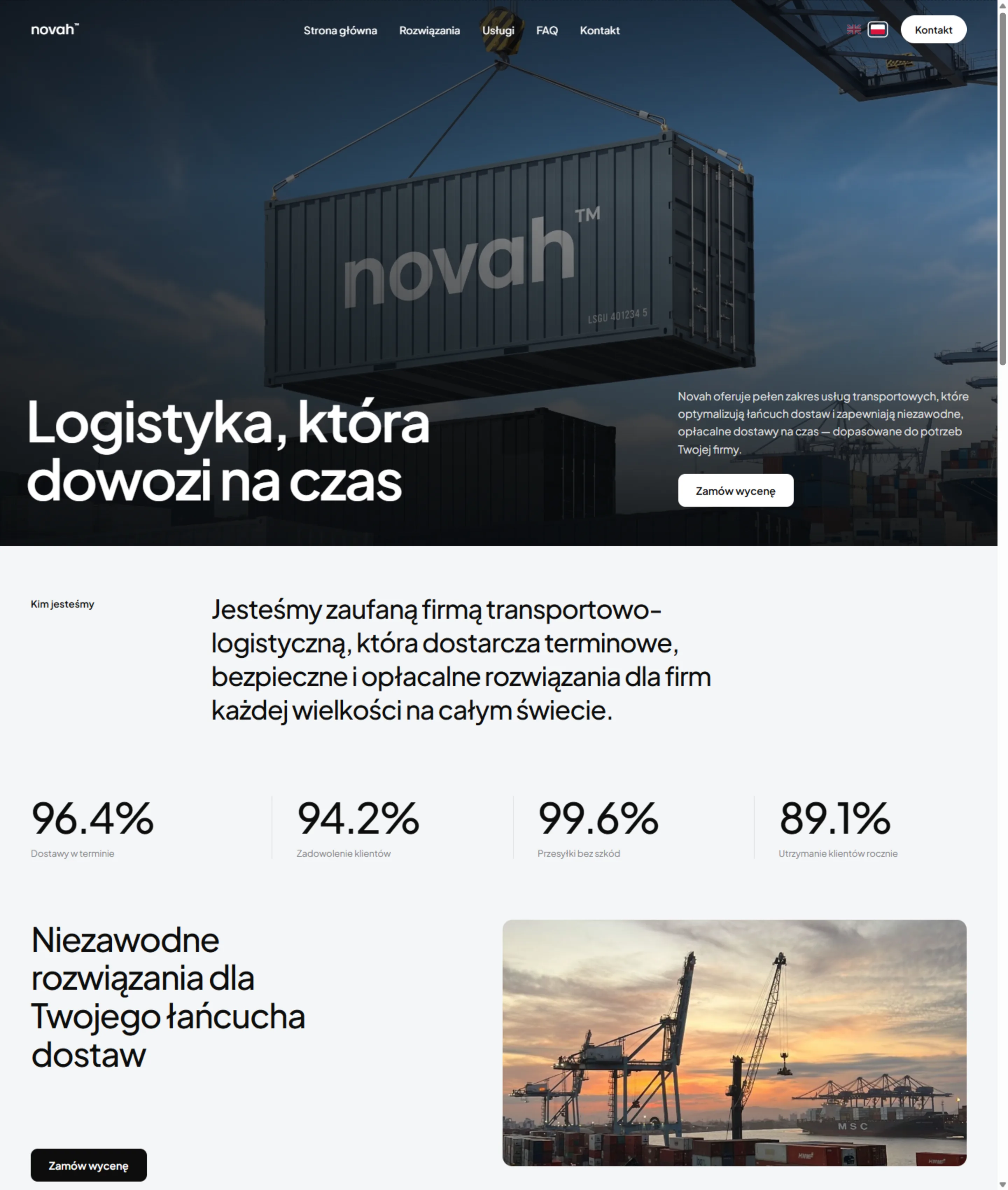Novah, strona internetowa
