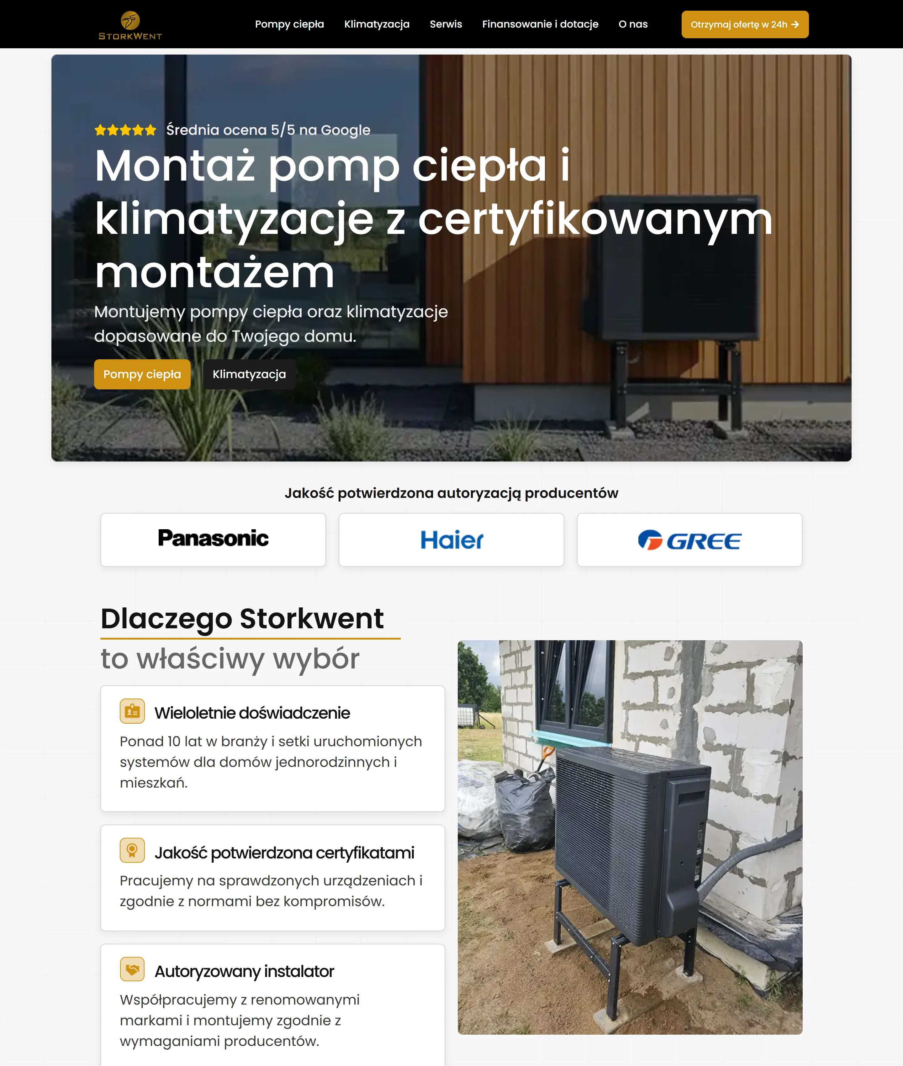 StorkWent, strona internetowa